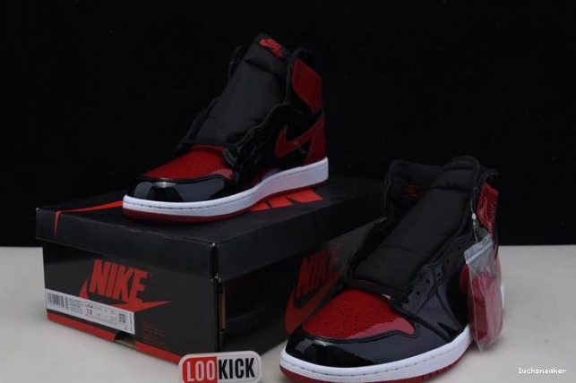 Cheap LUCY 1 High 555088-063 Bred OG Air Jordan Patent 0727